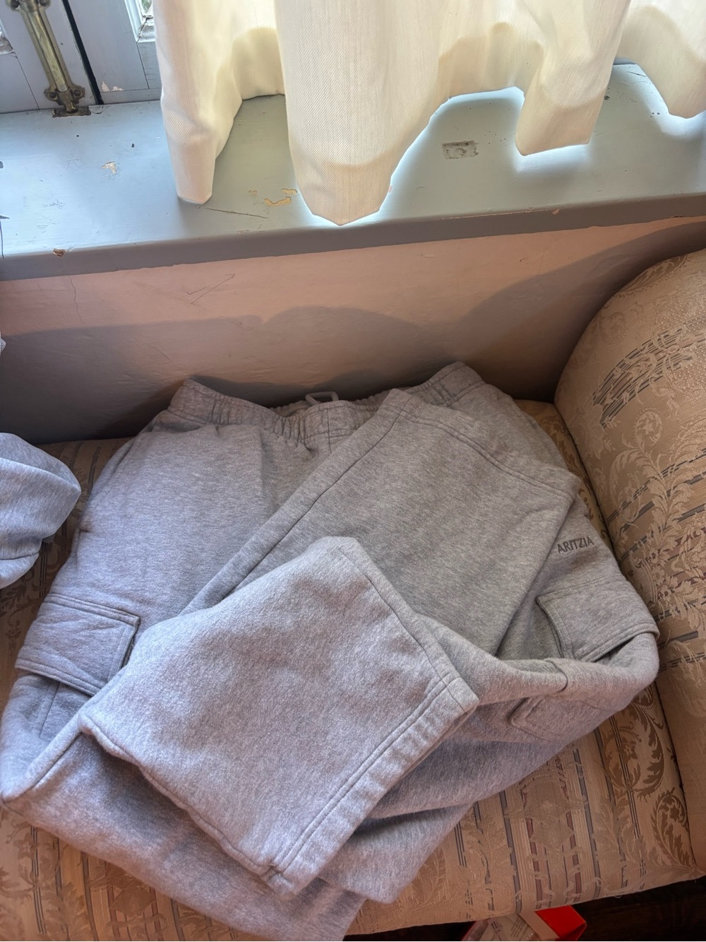 Aritzia cargo Gray Sweatpants Joggers